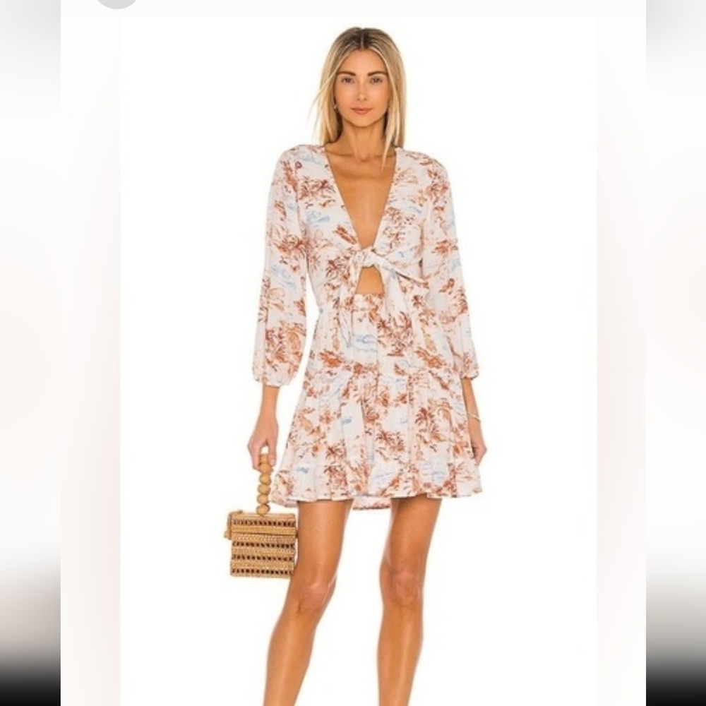L*space Anthropologie Stay Golden Mini Dress Tropical Sands Size Small *NWOT
